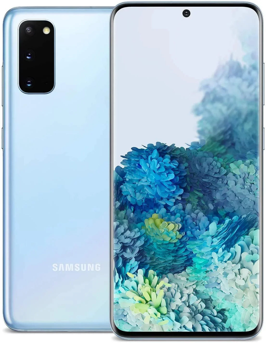 Samsung (Refurbished) Blue Excellent 128GB Cloud Galaxy S20 Cellphone Restored 5G (GSM Unlocked)