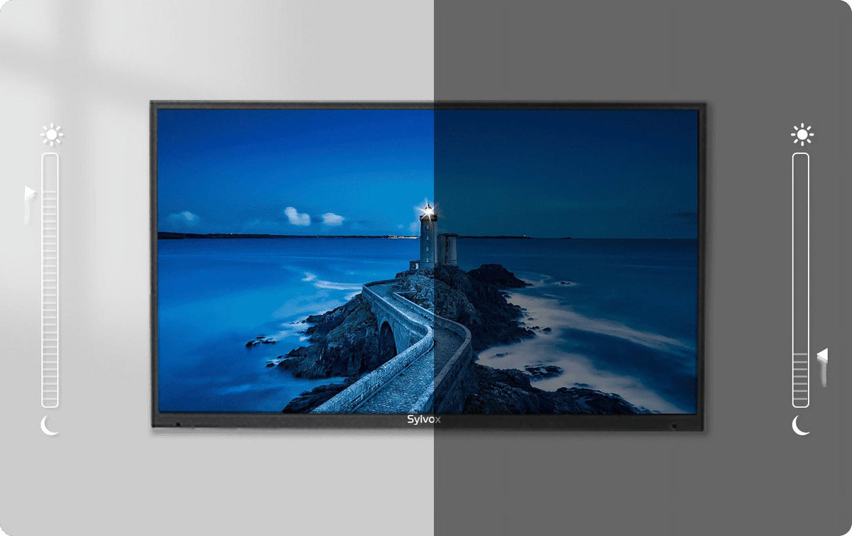 Restored Brightness, Smart Outdoor (Refurbished) TV, Bluetooth 55" Waterproof High Pool Outdoor APP, TV, SYLVOX 4K 2000nits UHD Support Series Outside Sun IP55 Full WiFi Built-in Television