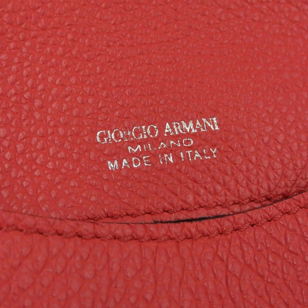 Giorgio Pre-Owned New) Shoulder Bag Red Leather (Like One Armani