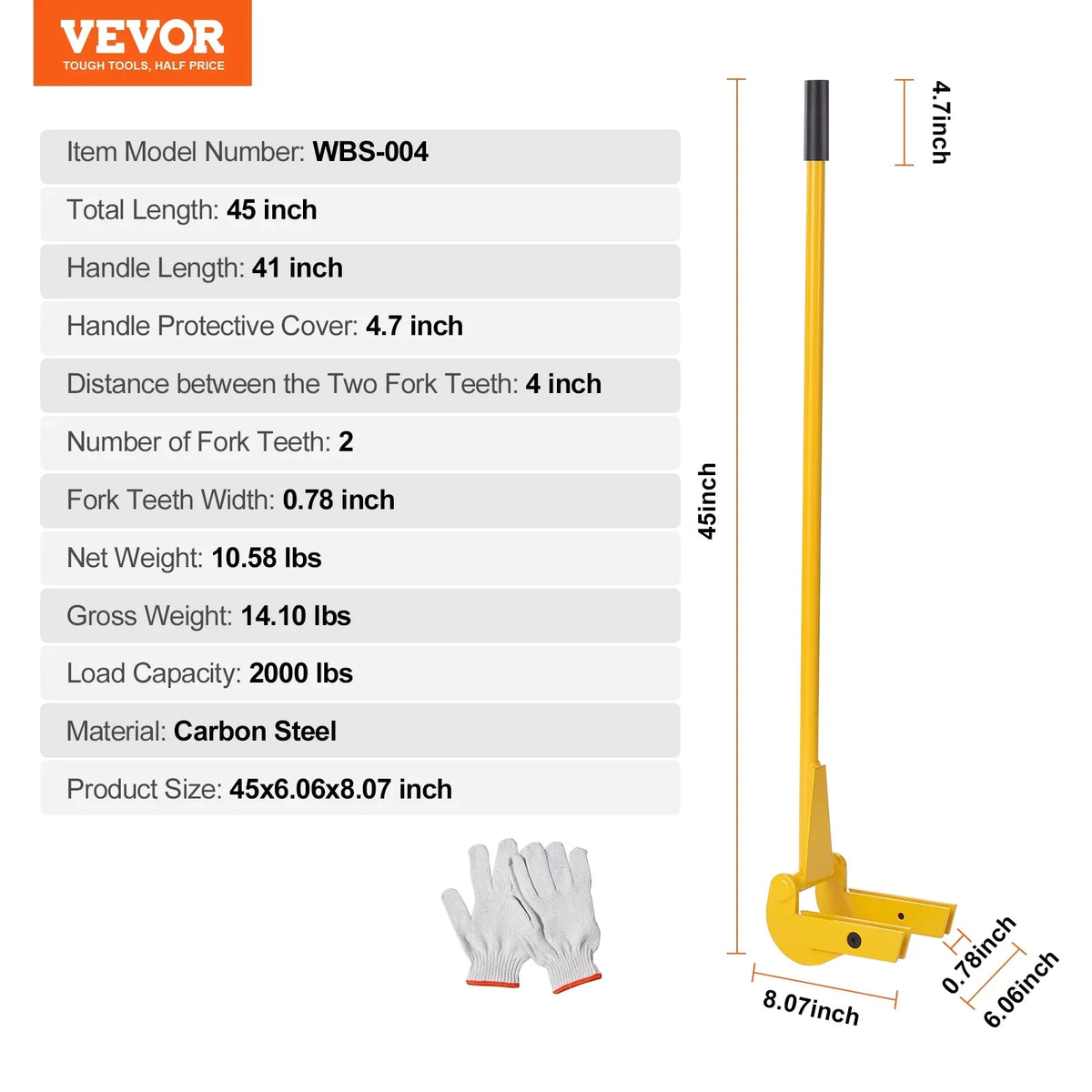 Wrecker Deck Bar BENTISM 41-Inch lbs Pry Pallet Buster Handle 2000 Tool Pallet