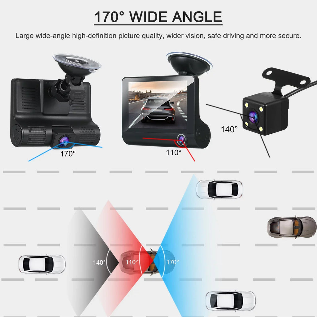 Go Dual Front On IPS Moobody Surroundings 4 - 1080P While Dash an Your and Dash HD Camera, Full Cam Inch Keep Loop Eye G-sensor, Rear - the on Recording Screen,
