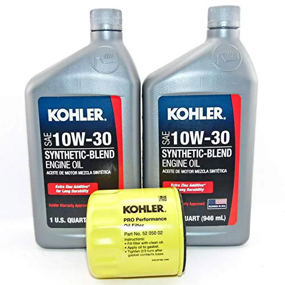 2 52 PK Oil and Engine Kohler Blend Filter 10W30 Oil Synthetic Kohler 050 02