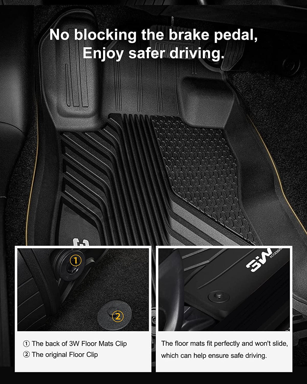 TPE Include & Front Floor Row Black for Floor Weather 1st All Forester Protection Liners Floor Full 2nd and 3W 2019-2023 Automotive Set Subaru Mats Mats TPE Rear, Custom