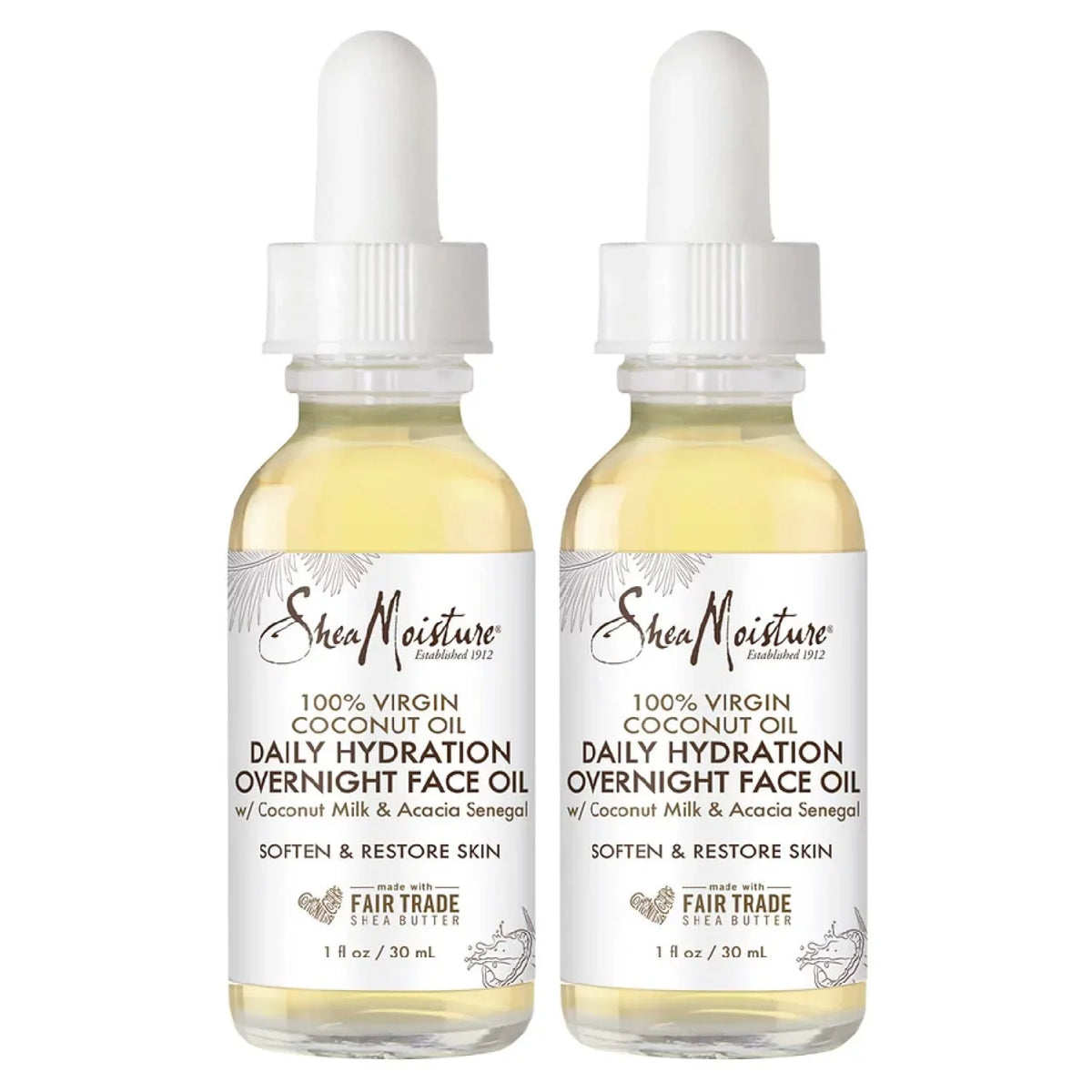 Face All Hydration, Skin Of Care, Overnight 100% Oz Sheamoisture Coconut For Oil Virgin Pack Daily Ea Skin For 2-1 Oil Types,