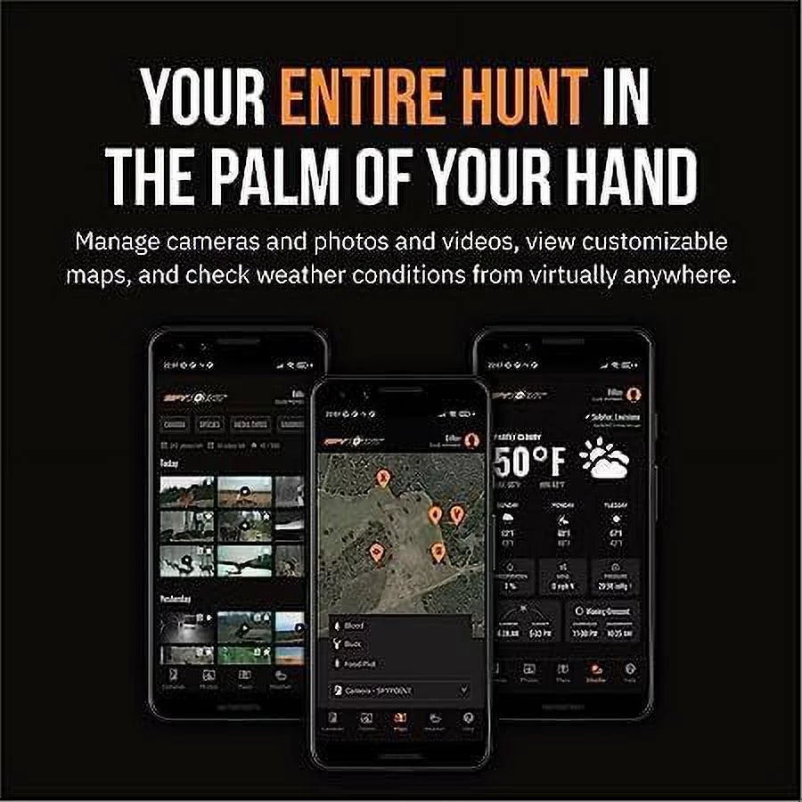Trail Camera, Solar Connectivity, Battery Battery, SD 100-foot Micro Panel, Flex-S Flash/Detection Integrated Cellular Range, Solar Card 32GB + LTE Internal SPYPOINT Optional Backup