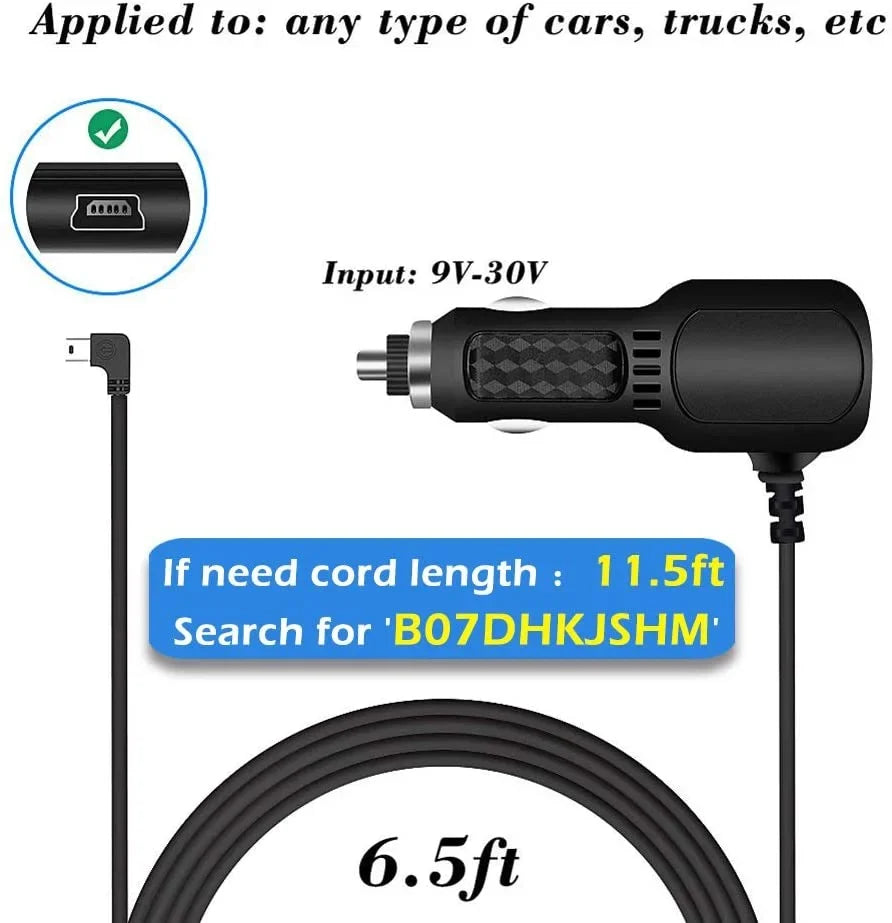 Nuvi Charger,2023 cam Charger 50LMT,51LMT,55LMT,58LMT,65LMT,67LMT,2557LMT,2555LMT,2597LMT Garmin USB Dash for Navigation Car Upgraded Mini