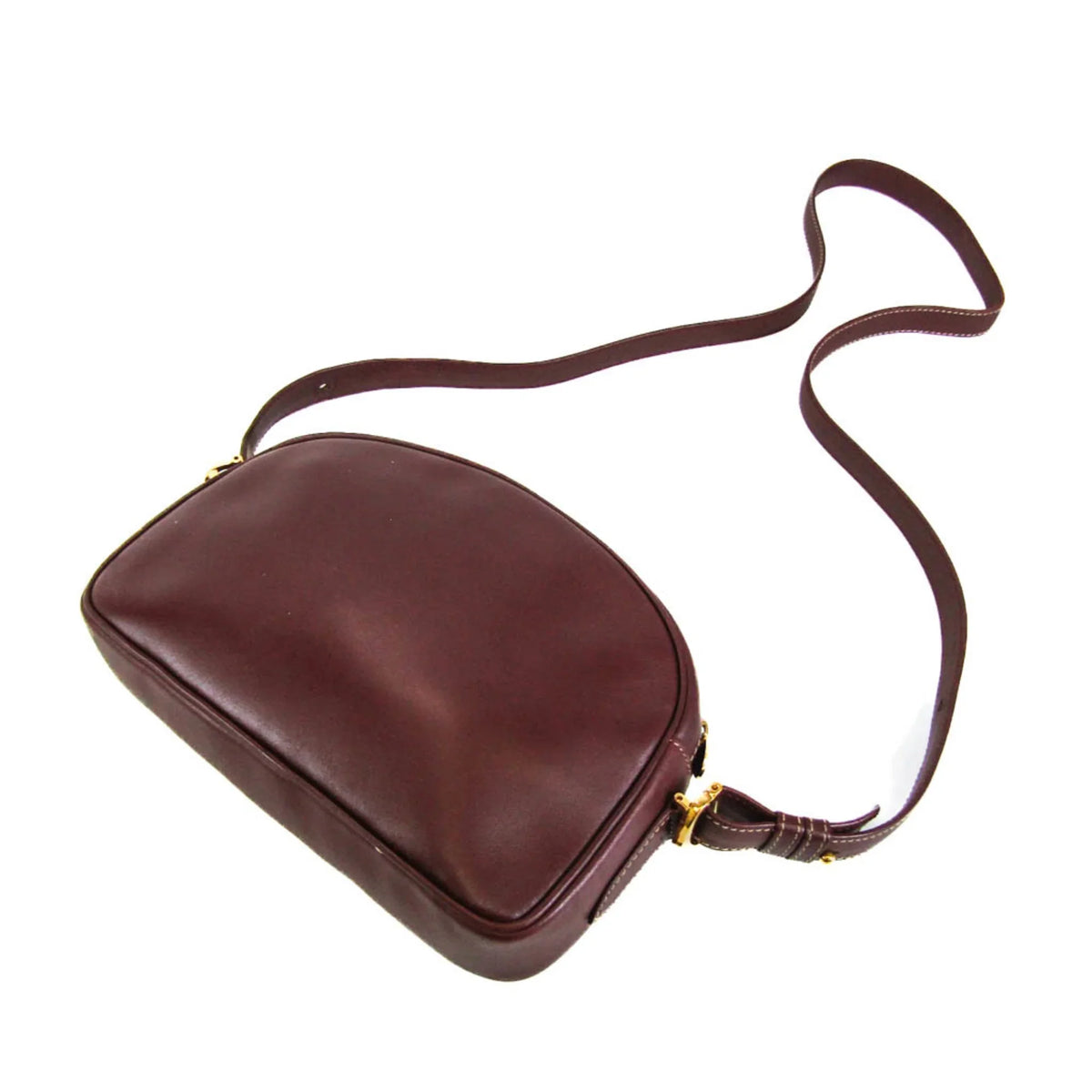 Bordeaux Cartier (Good) Must Leather Bag Women's Pre-Owned Shoulder