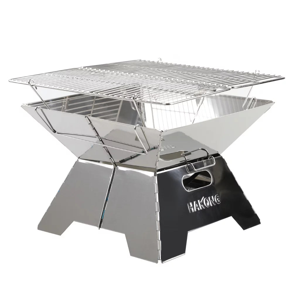 Grill Portable Barbecue and HAKONG BBQ Foldable Traveling Picnic Design for Steel Stainless Perfect