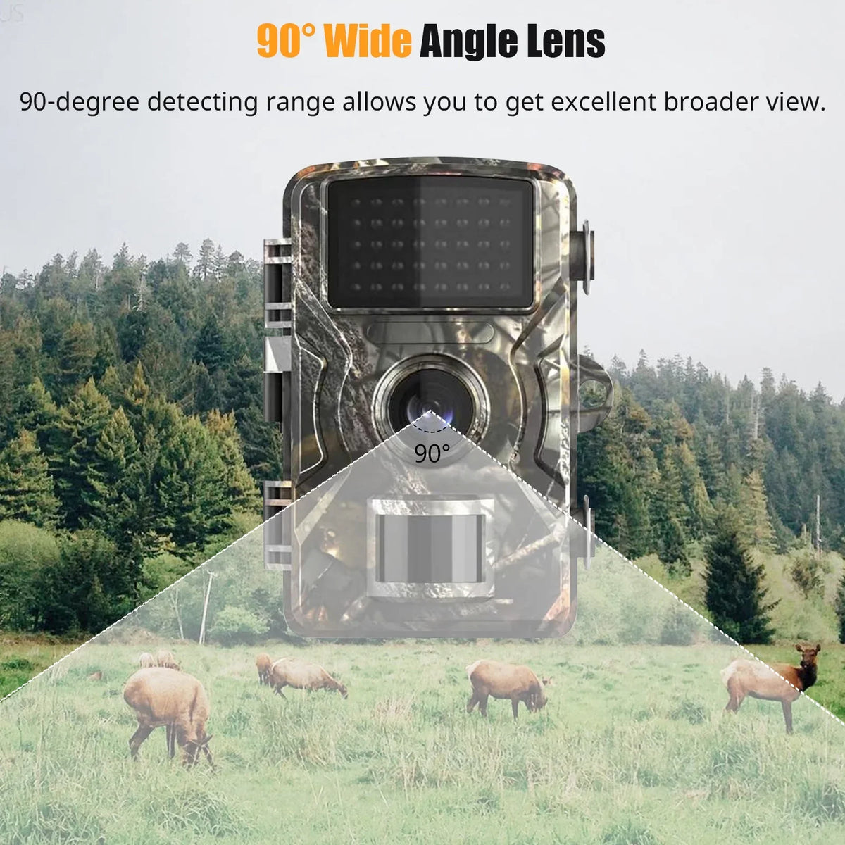 Trail Camera Display Motion and 1080P Wildlife, Waterproof, and IP66 for Vision, Home Night Color IR Use Dadypet Detection, with Game Farm, 2.4'' TFT