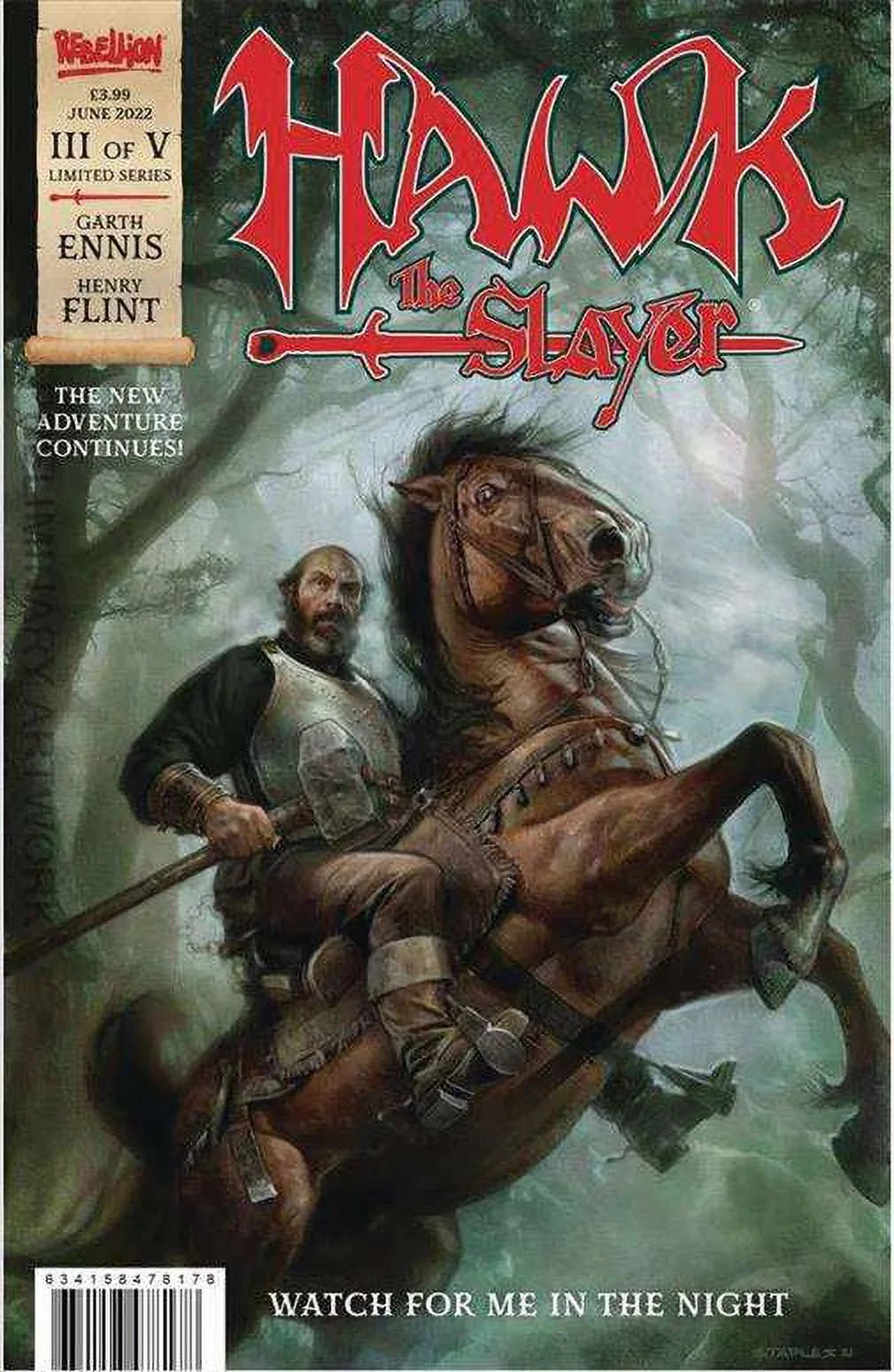 Comic ; #3 VF the Rebellion Slayer Hawk Book