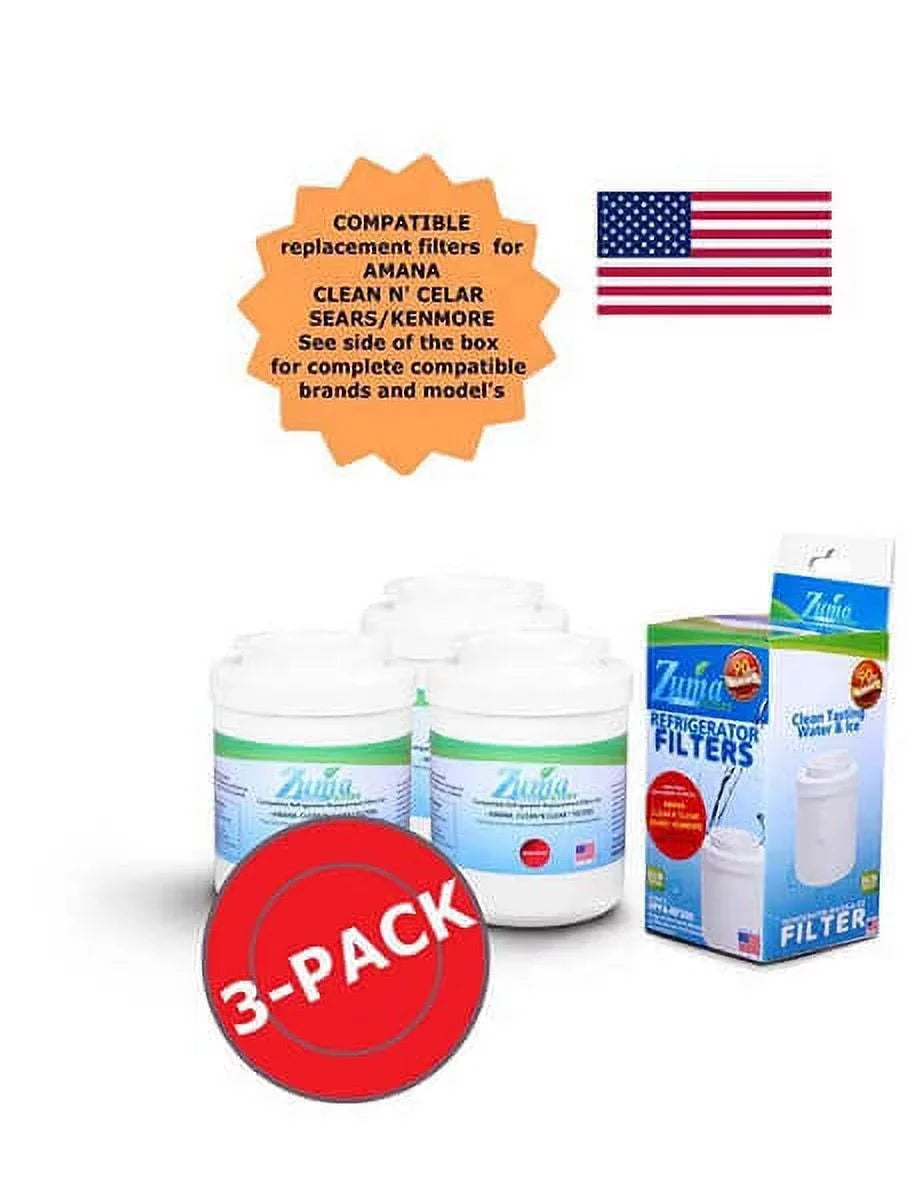 # Ice with Compatible in U.S.A. 12527305 - Water ZUMA Made - , 3 OPFA-RF300 Filter , Pack Brand , and Model Amana®