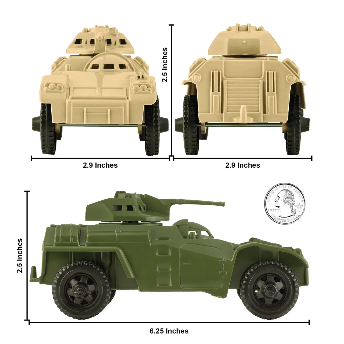 Armored - Tan Recon New & Scout Patrol Green Vehicles