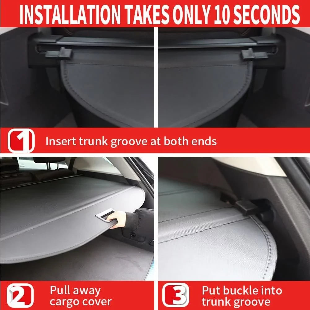 Retractable Shade Accessory Mazda 2016 2015 2013-2016 Rebounding CX-5 CX-5 2014 Mazda Privacy Cargo Cover Shield for Trunk Rear Cover Black 2013 SUV Plastic Fit With Area