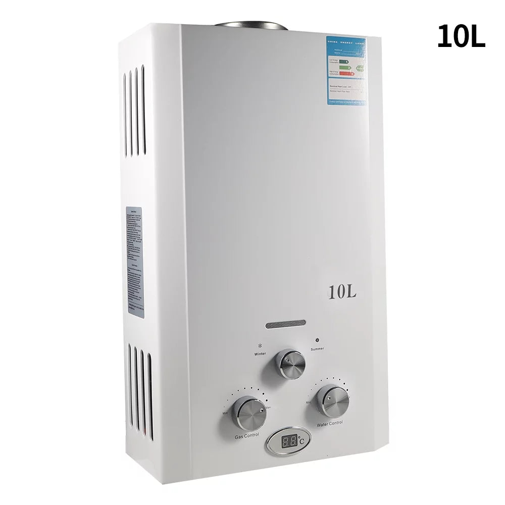 Tankless · Gas Head Instant Hot Heater Kitchen Natural G PEH 10L Water Boiler w/Shower
