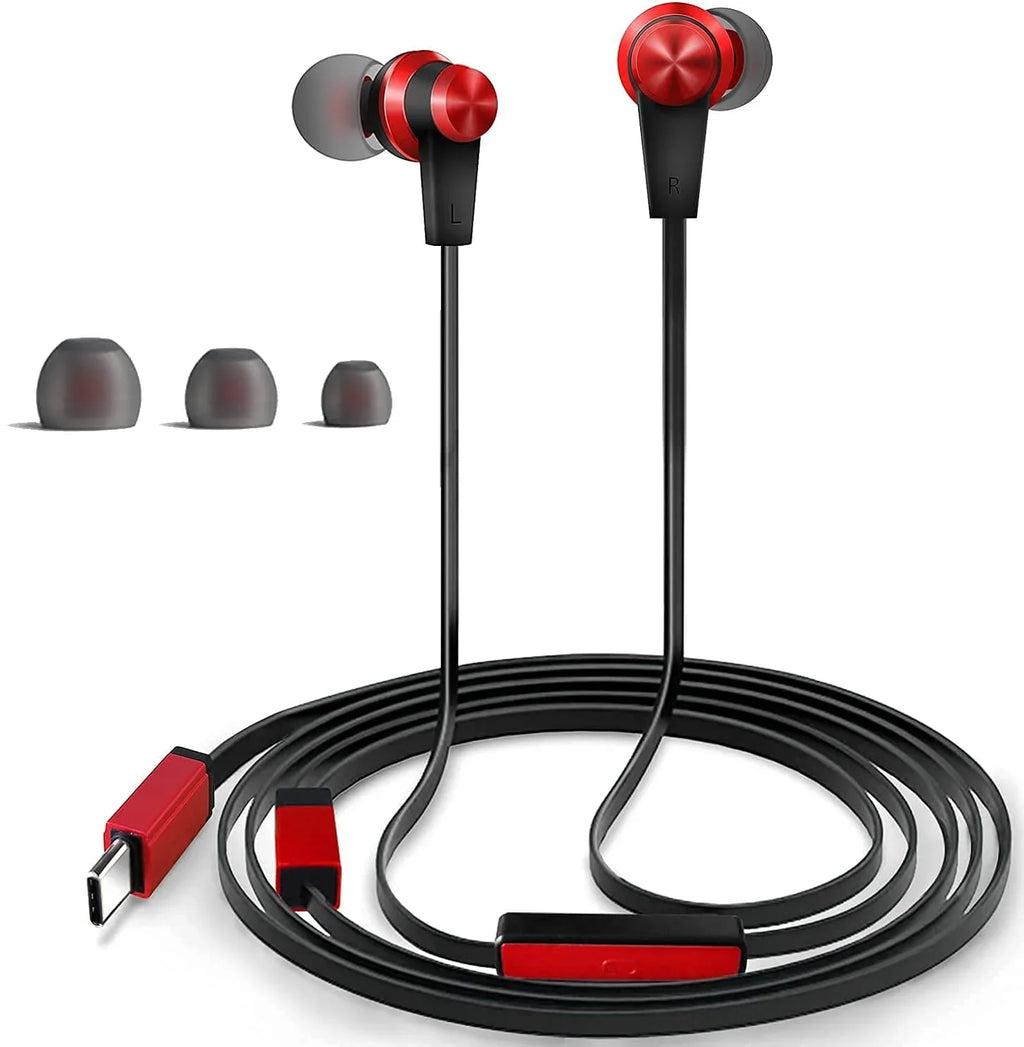 with Wired Type Pro USB Earbuds Pixel Headphone Google with iPad C iPad C 6, Compatible Mini