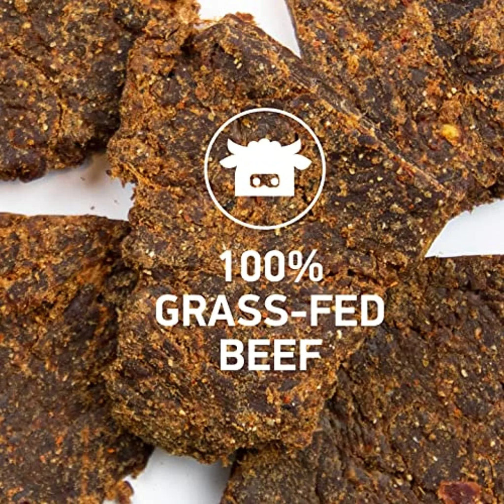 Bags Ingredients, Grass-Fed Protein, No Krave Pack) 2.1 Southwest Oz Beef, Zero Sugar, (4 Artificial Hatch Gluten-Free, Chile 12G Jerky, Nitrates No Beef 100% -
