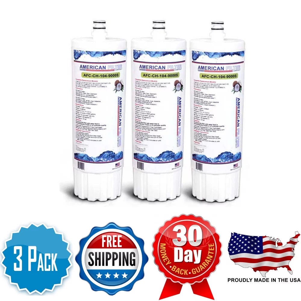 , Made AFC Model - Cuno® 3M® AFC-CH-104-9000S Compatible Brand Filters in , - Pack U.S.A. with # 55817-14 , 3 Water