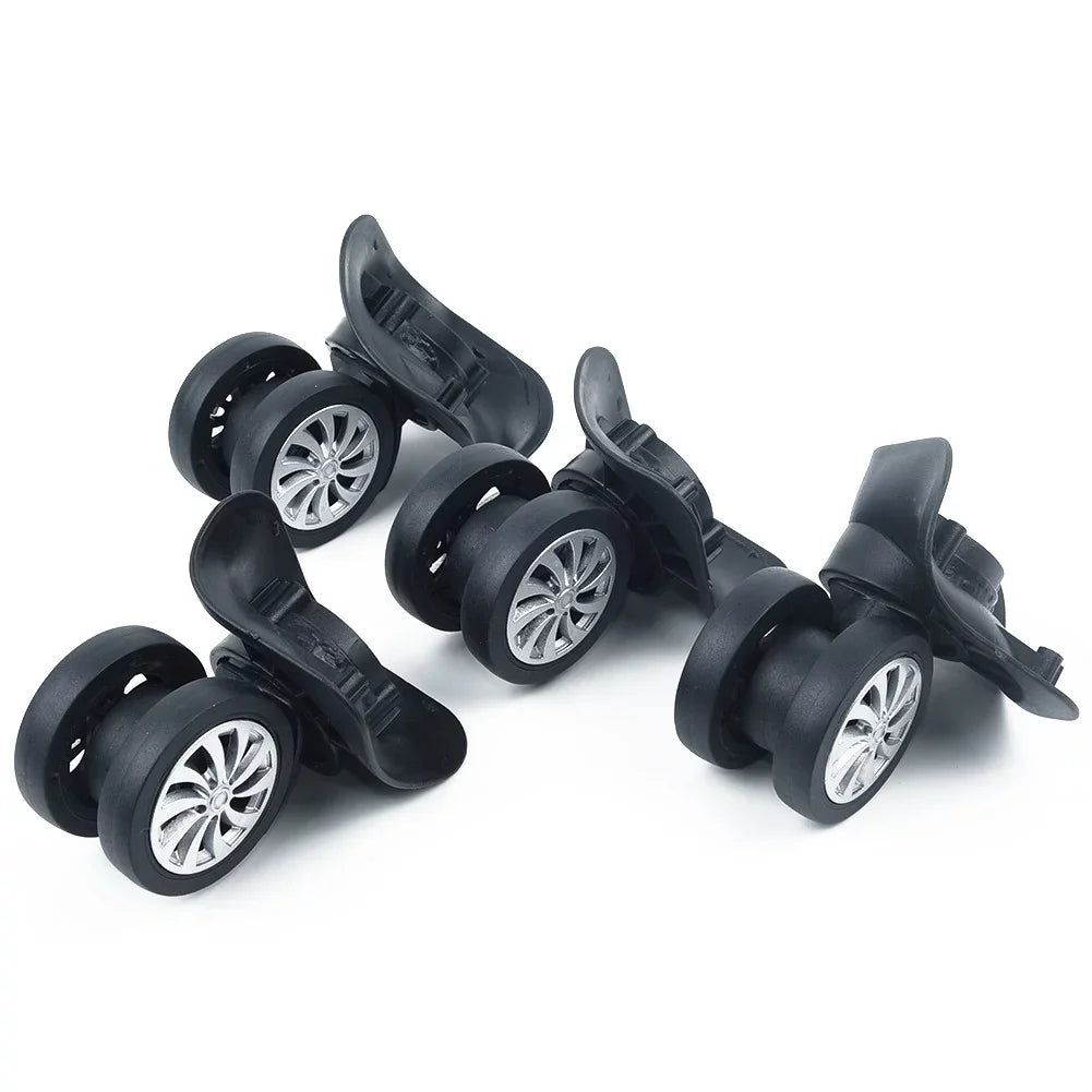 Set Universal Replacement Black Suitcase Wheels 4 Wheel Yuri Swivel Luggage