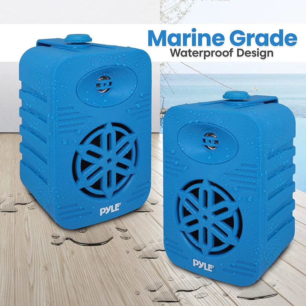 '- Indoor/Outdoor Compliance 1/2” Tweeter System Polymer (Blue) High 4” Speaker 2-Way