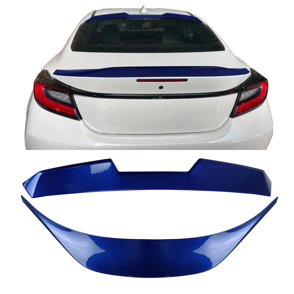 GR86, Roof Motorsports Spoiler With #K7X V Style Painted + Ikon ABS Trunk Pearl/World TRD Trunk Blue Visor Rally Blue Rear + Wr Style Compatible Window Subaru 2022-2023 Wing Toyota Spoiler BRZ