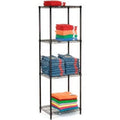 x Nexel 24"D Wire Black 24"W Tier, Unit, 4 Epoxy, Starter x Shelving 54"H