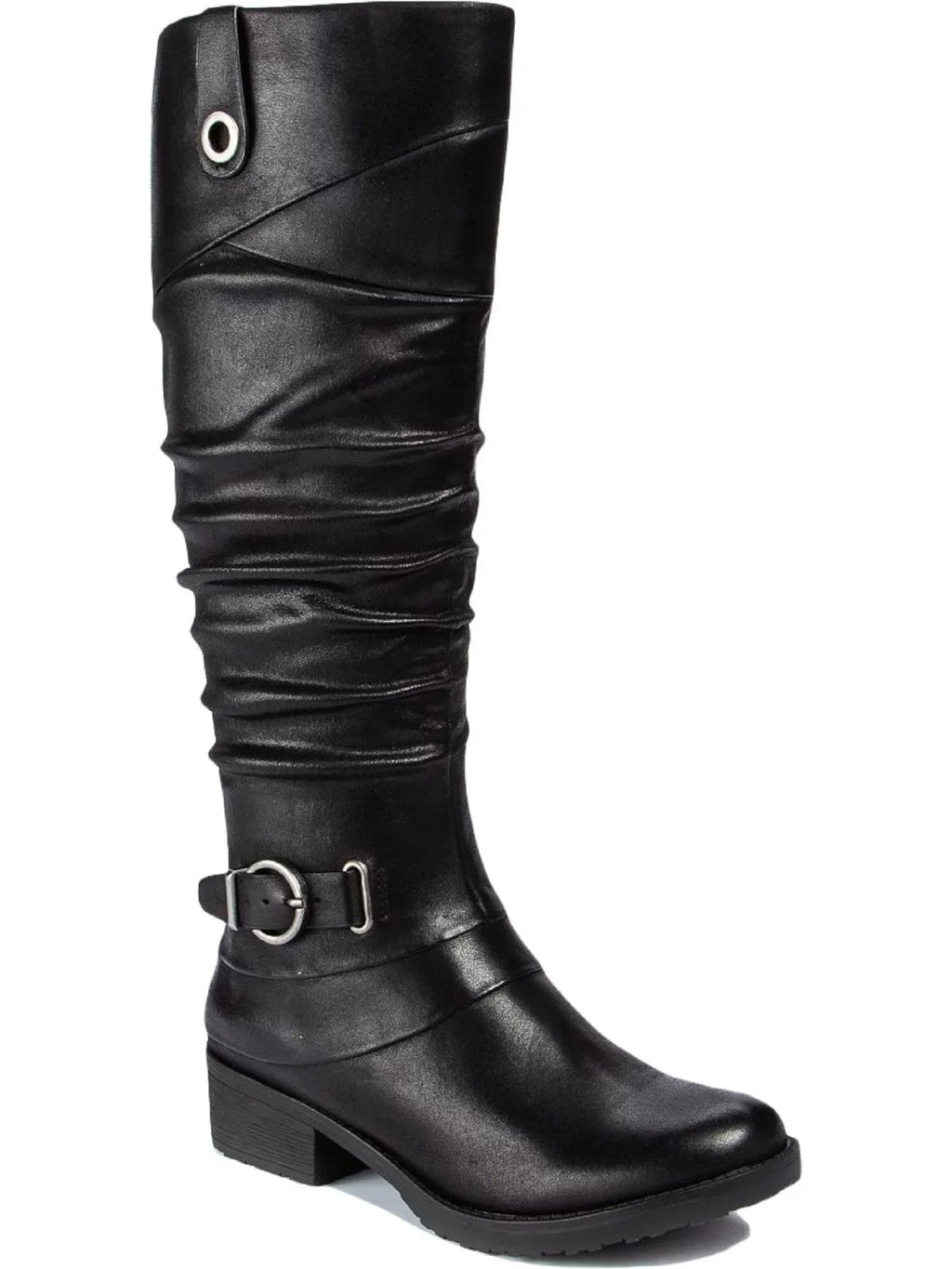 Accent Zip-Up Buckle Block Heel Stretch M Black Side 10 Gore BARETRAPS Round Boots Shoes Pull Toe Tab Womens Onika Cushioned
