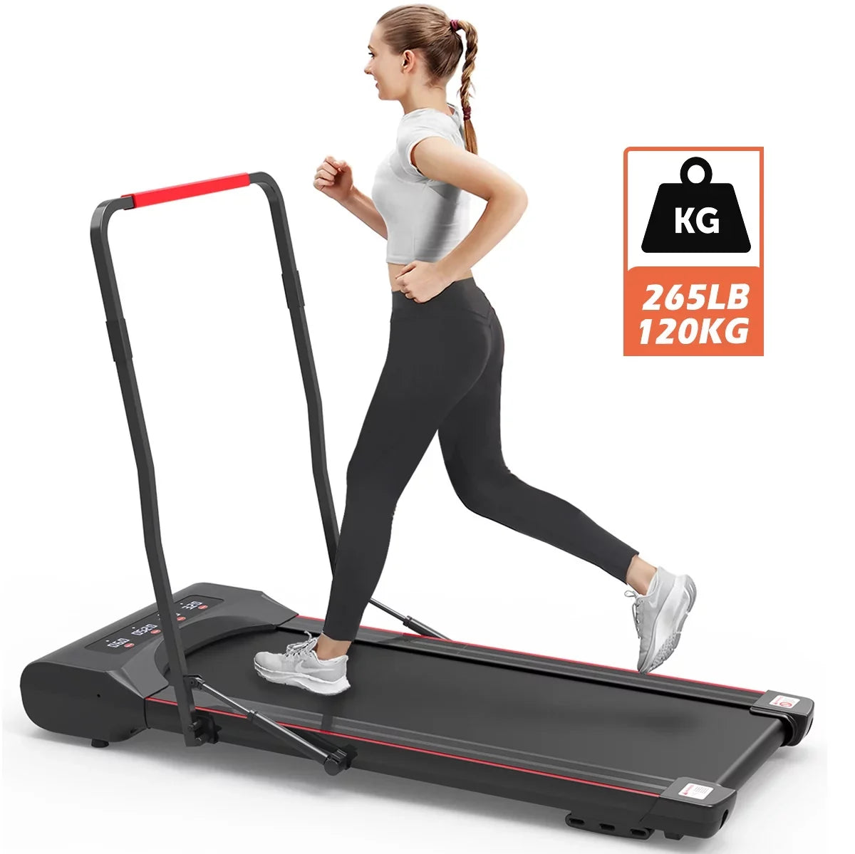Treadmill Featuring Under Handlebar Convenient Mini Desk Pad a Walking