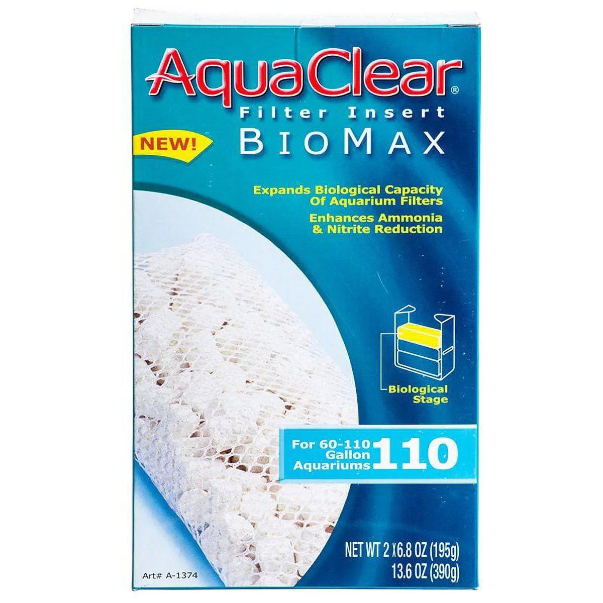 Max (Fits [Aquarium, Insert & 500) Bio-Media] Max Filter Bio 110 Bio Filter Aquaclear AquaClear 110
