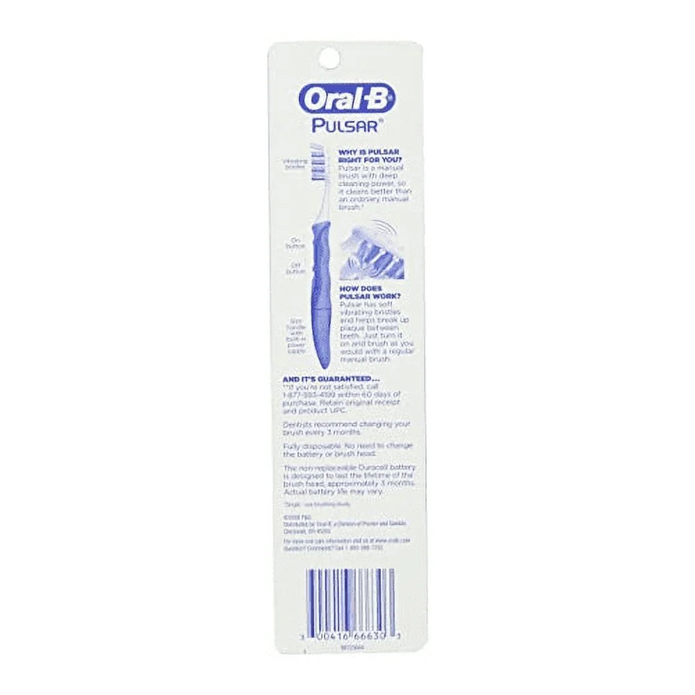 ct, Pack Expert Oral-B w/ Vibrating Toothbrush 1 3 Clean Pulsar Battery Microban,