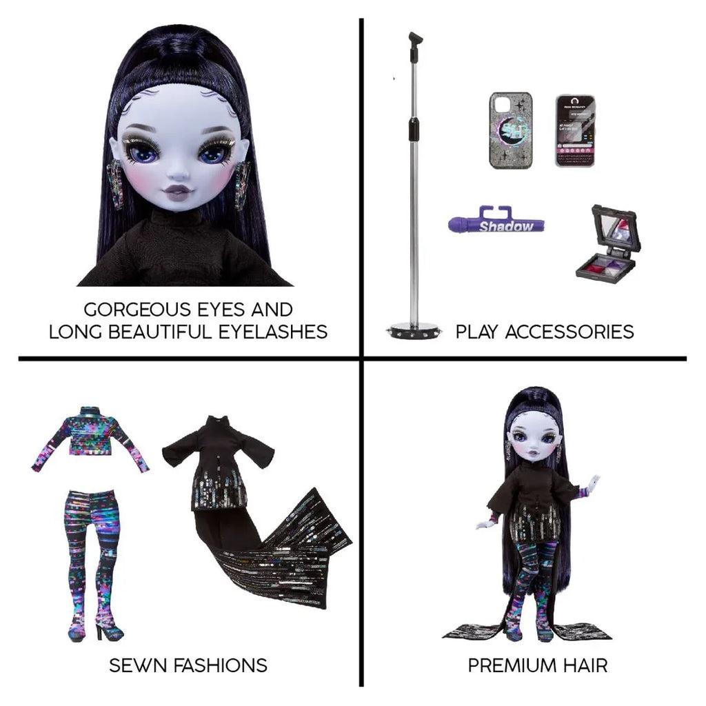 & Fashion & Great Years - Purple Gift Shadow Rainbow Glitch Collectors Doll. Reina Play Old Accessories. 4-12 for Kids Crowne High 10+ Outfit High Fashionable Colorful