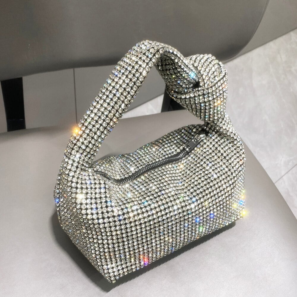 Rhinestones Women Dinner Handle for Handle Top Evening Prom Wedding Purses banquet Crystal Party silver and Christmas bag bag Elegant Bags Handbags