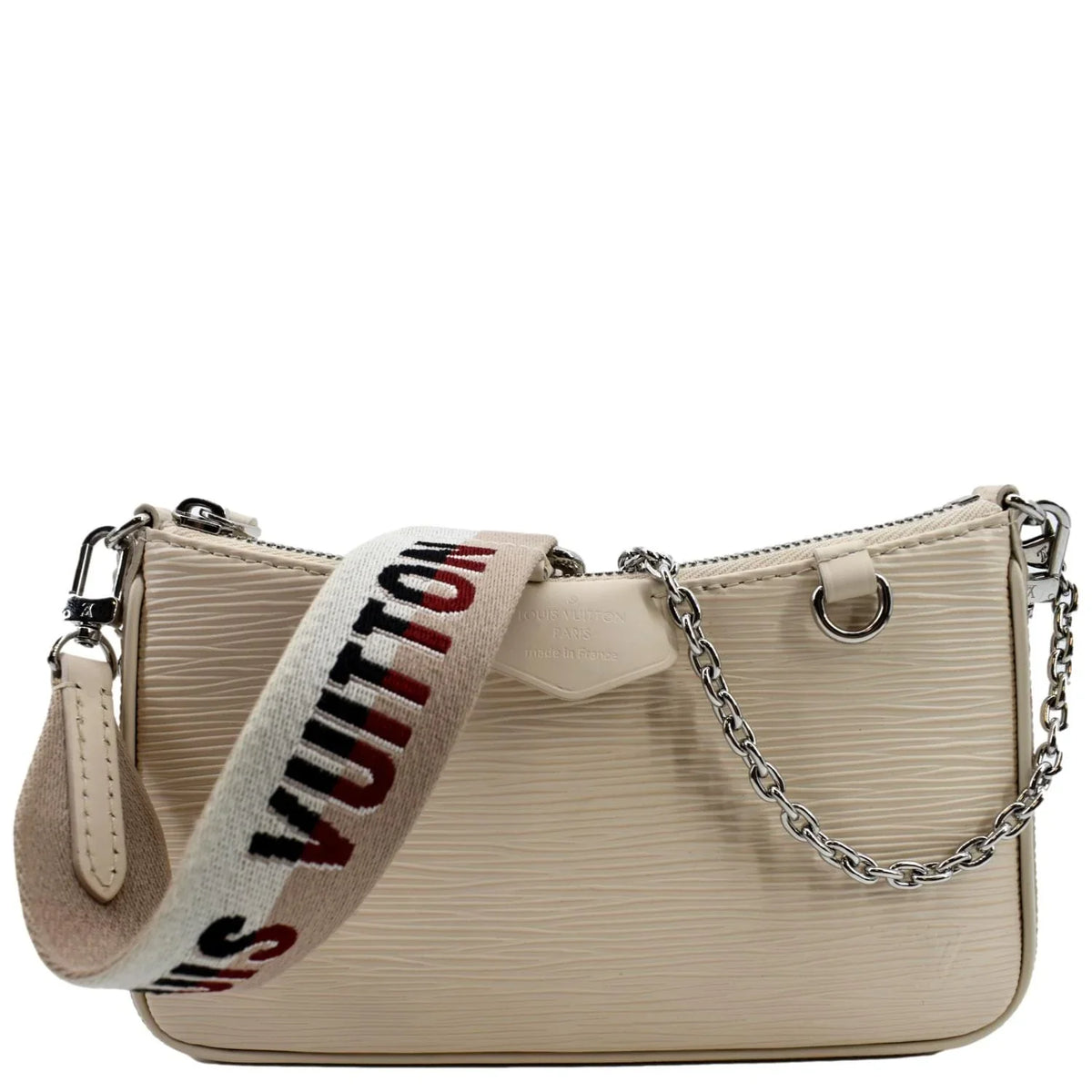 Easy Strap Pre-owned Epi VUITTON Bag Pouch On Cream LOUIS Leather Shoulder