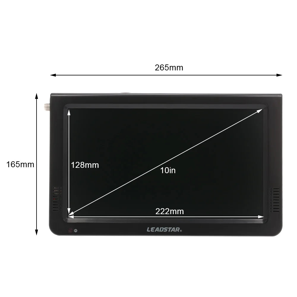 Support Freeview Card Screen 10 Digital TFT Video for ATSC LEADSTAR TV Portable Inch Player , LED USB