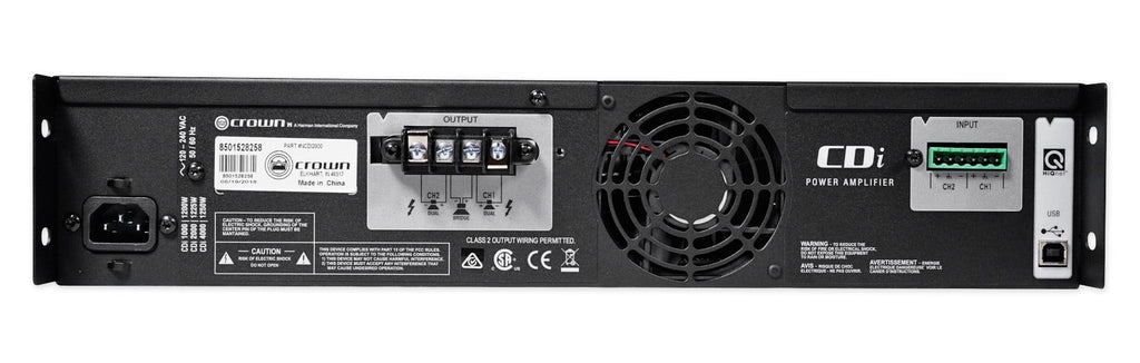 Crown CDi2000 Amplifier+10) Speakers JBL Background Front+2) Commercial 70V 800w