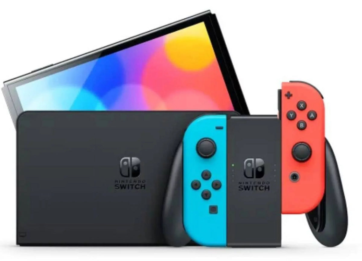 OLED Blue/Red with Nintendo Snap Game Neon Pokemon Switch