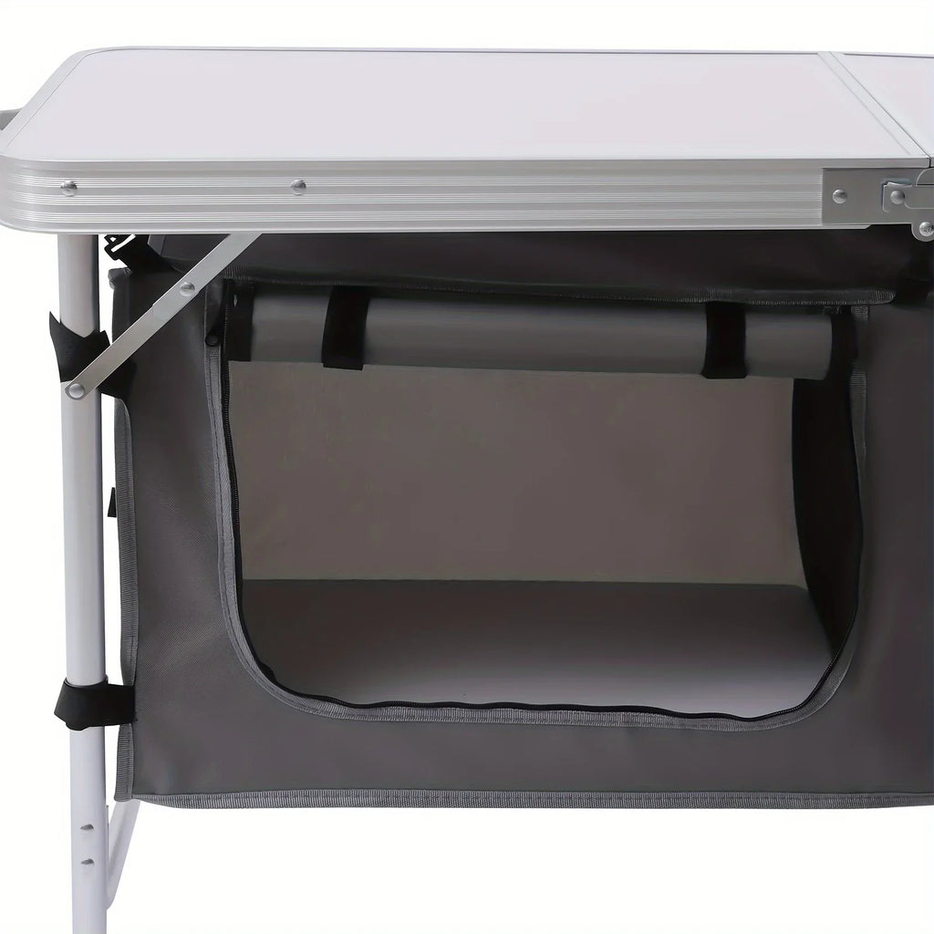 Camp Tailgating Picnic Folding Height Storage Indoor Compartment Table Kitchen Backyards Outdoor with Camping Adjustable BBQ for Table Table Lightweight Perfect
