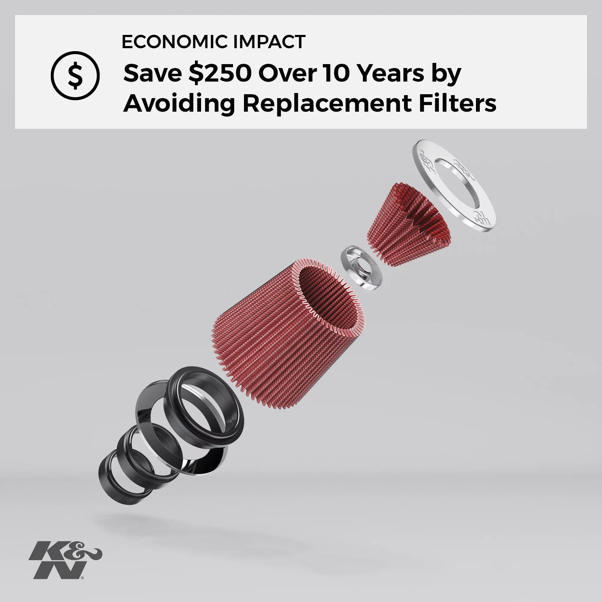 Heavy Duty: Air High Performance, Filter, Engine Filter: K&N Replacement 38-2032S Industrial Premium, Washable,