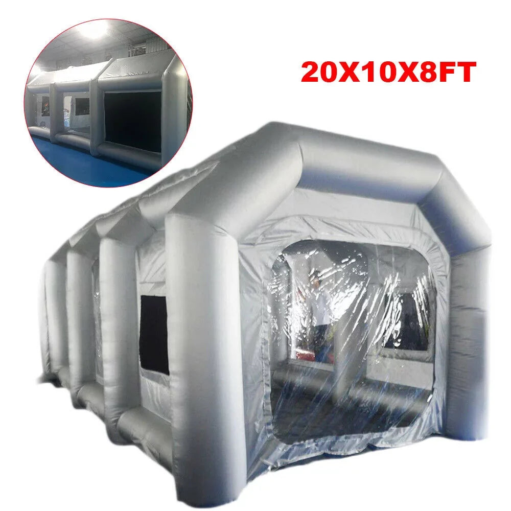 Mobile Inflatable 20x10x8 Paint Tent Spray Filter Booths Portable USA 2 System Car Booth CNCEST Paint FT