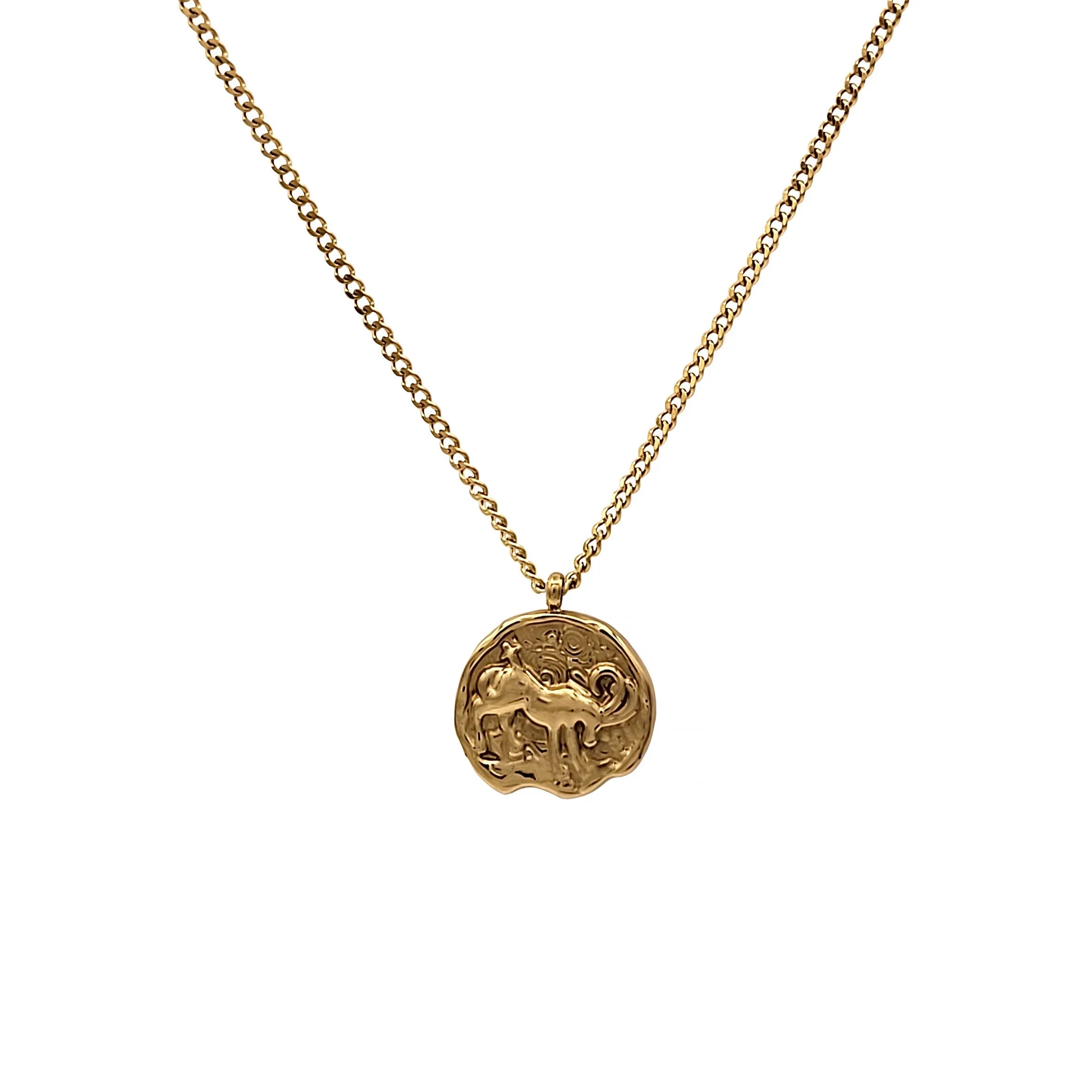 | Gift Blue Zodiac for Steel Stainless Capricorn Pendant Birthday Women, Boutique Gold Teens Necklace Horoscope, Inc Box