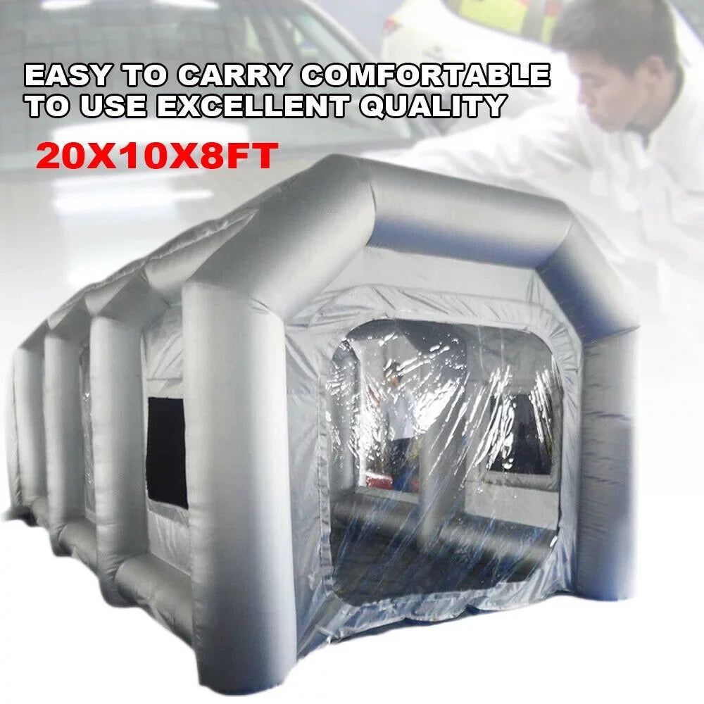 Mobile Inflatable 20x10x8 Paint Tent Spray Filter Booths Portable USA 2 System Car Booth CNCEST Paint FT
