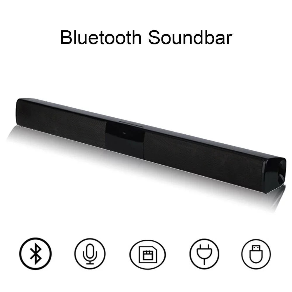 Bluetooth Sound Bar Soundbar Wireless Speakers V4.2 System 3D AUX TV Home Bluetooth Sound Bar Portable