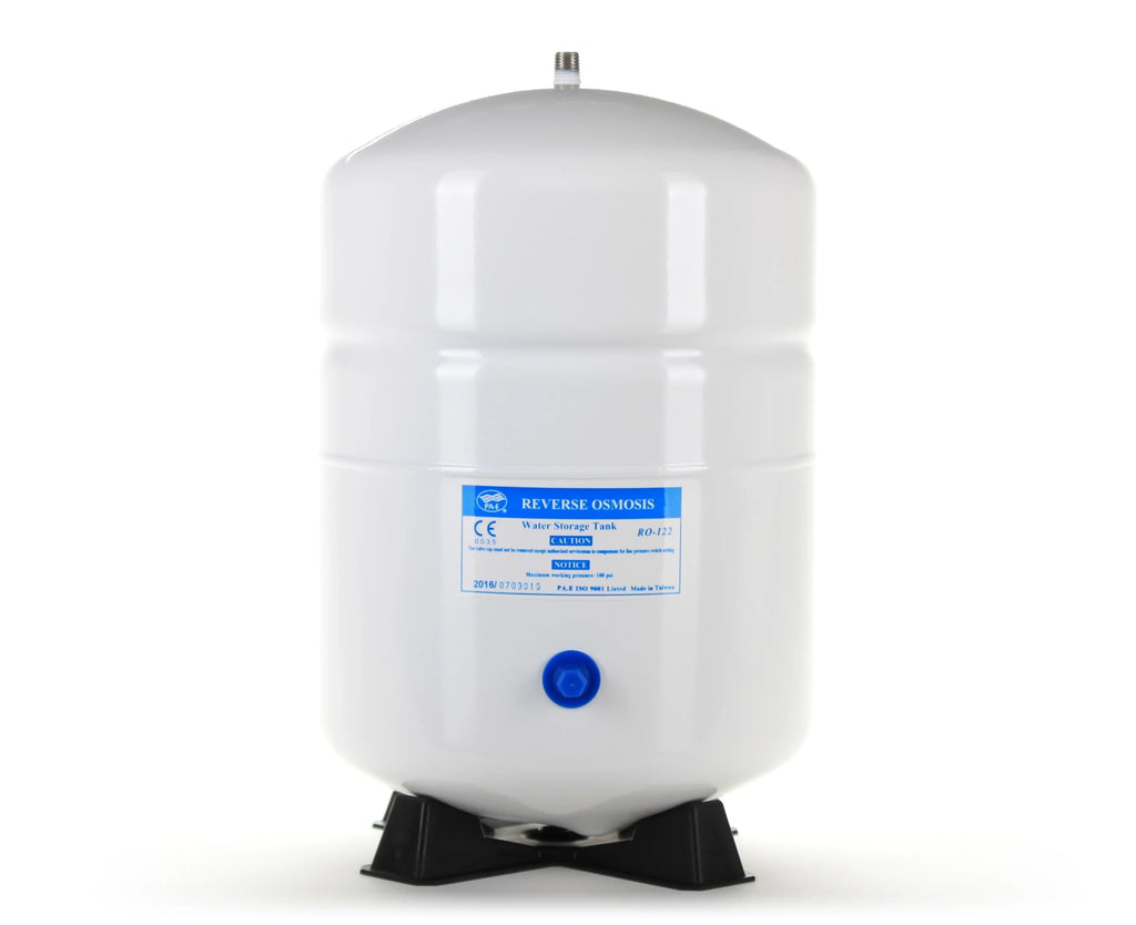 White, Stainless Gallon Hydronix - Steel 3.2 RO-122-W14 Osmosis Reverse Storage Small Water Size Tank, Port 1/4"