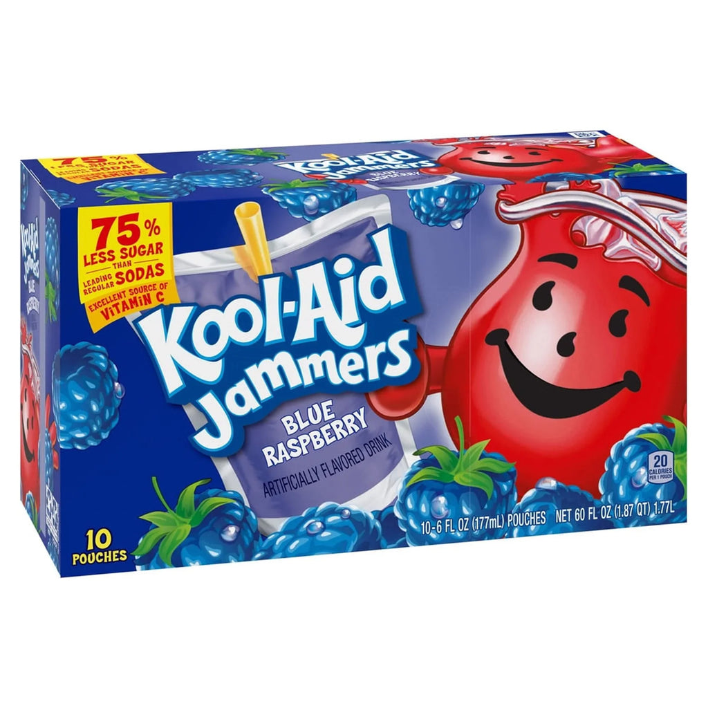 Kool-Aid (Pack Jammers Fruit of 6) Blue Drink, Raspberry