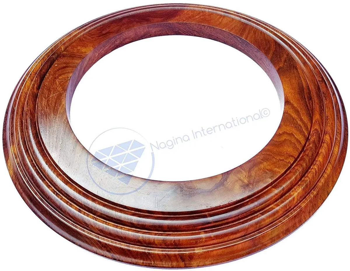 | Solid Base Inches) Frame Handcrafted (16 International Hardwood Wooden Nagina Polished