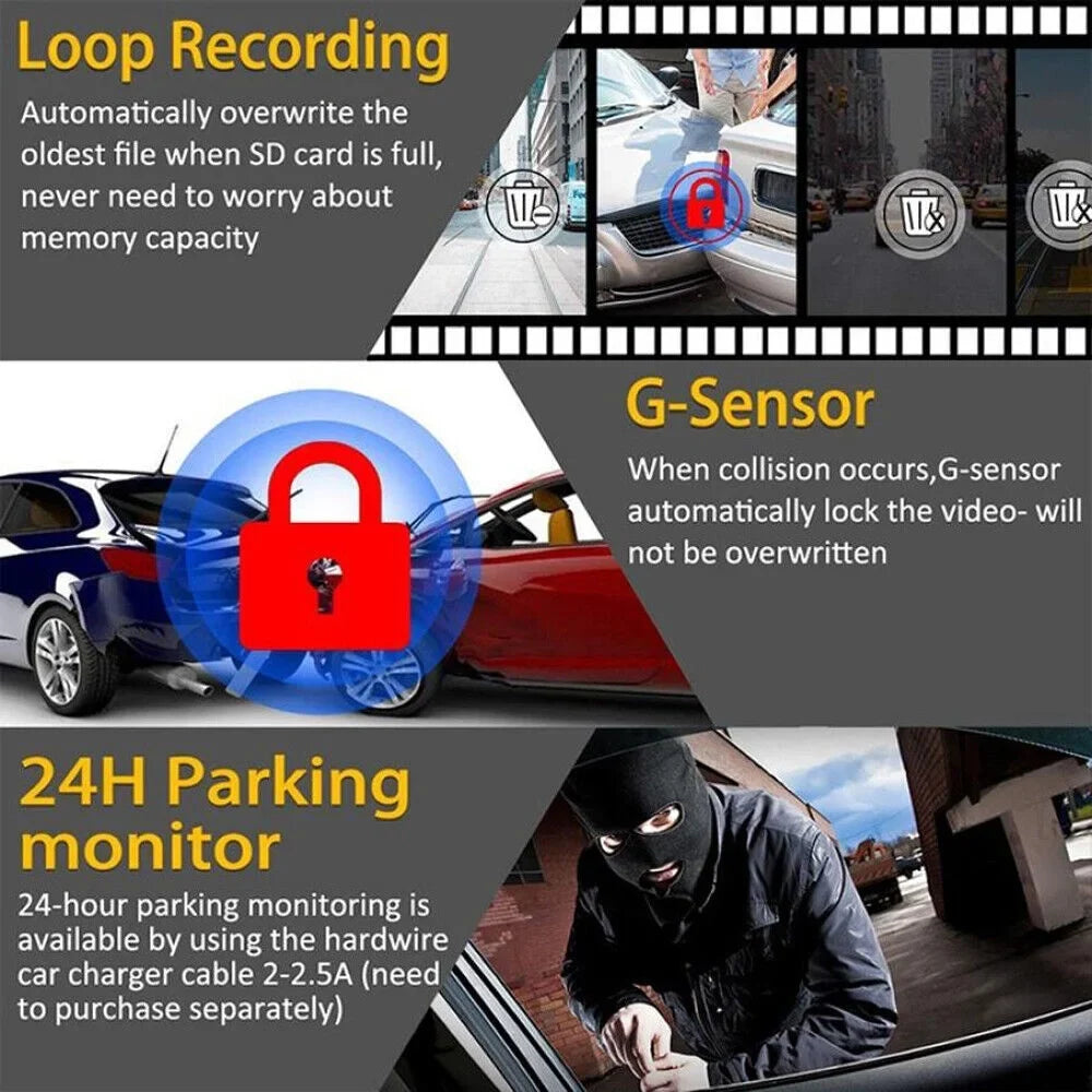 Car Recorder HD - Cam WiFi 170&deg; Dash 1080P Cam Camera