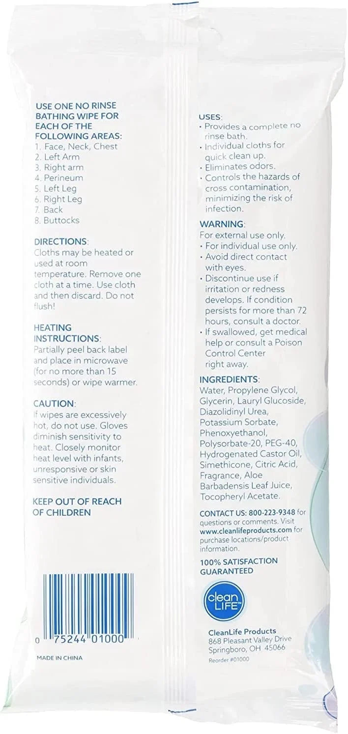 Microwaveable, Wipes and Vera Hypoallergenic Cleanlife Premoistened (8 Latex-Free Products Deodorizing Maximum Enriched Wipes)" Aloe by for and Cleansing (5 Pack), - and "Bathing