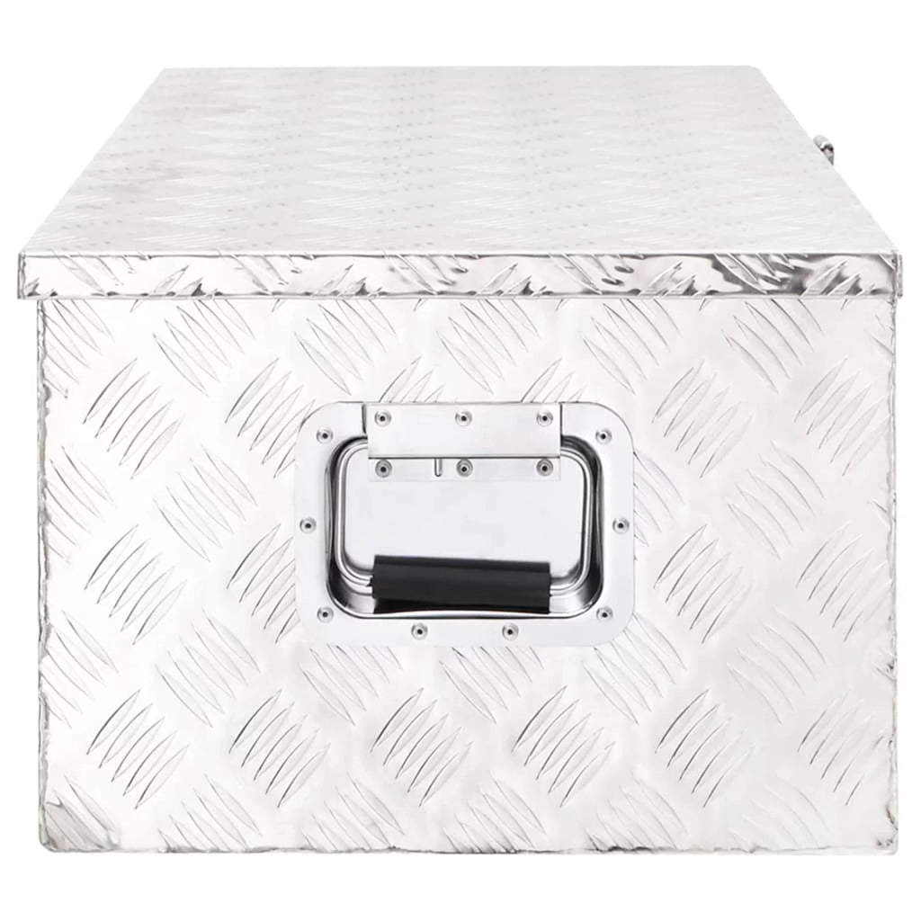 Storage Trailer Anself x Aluminum Camping Box Trip Toolbox Garage, Truck Case Inches 18.5 W Box Vehicle, x H) 35.4 13.2 for Organizer x Lockable (L Tool Underbody Silver x
