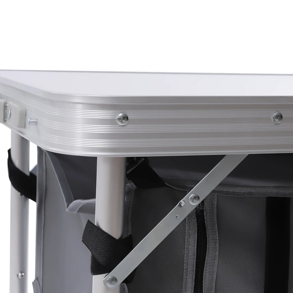 Camp Tailgating Picnic Folding Height Storage Indoor Compartment Table Kitchen Backyards Outdoor with Camping Adjustable BBQ for Table Table Lightweight Perfect