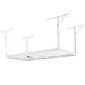 48x96" lbs White SKYSHALO Rack Overhead Adjustable Rack 600 Garage Storage Ceiling