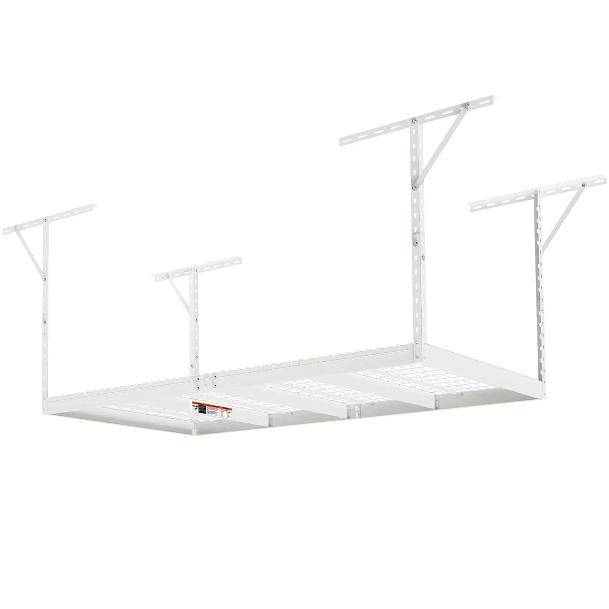 48x96" lbs White SKYSHALO Rack Overhead Adjustable Rack 600 Garage Storage Ceiling